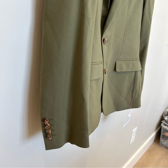 Men’s ASOS DESIGN Slim Suit Jacket, Dark Green, 36” Chest Regular Length - Picture 2 of 8